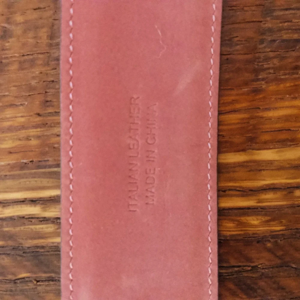 Ted Baker Belt Mens 34 Brown Italian Leather Solid Brass Buckle Formal 0906